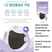 Load image into Gallery viewer, Zerobay KF94 LARGE BLACK MASK  For ADULT