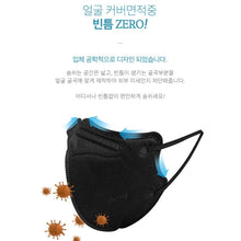 Load image into Gallery viewer, Zerobay KF94 LARGE BLACK MASK  For ADULT