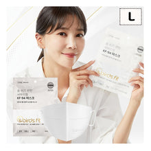 Load image into Gallery viewer, BIRDS FIT KF94 LARGE WHITE MASK