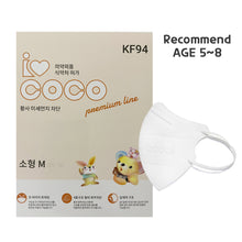 Load image into Gallery viewer, ICOCO KF94 SMALL-M WHITE KIDS MASK