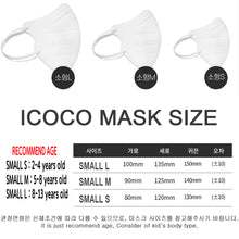 Load image into Gallery viewer, ICOCO KF94 SMALL-L WHITE KIDS MASK
