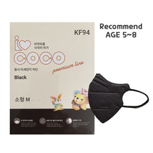 Load image into Gallery viewer, [SOLD OUT] ICOCO KF94 SMALL-M BLACK KIDS MASK
